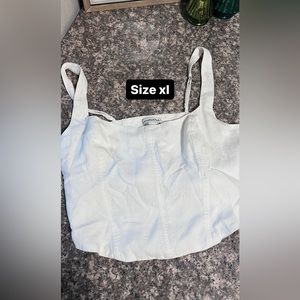 Abercrombie linen corset top